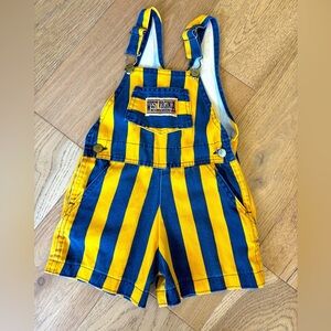 West Virginia Mountaineers striped overalls 4t